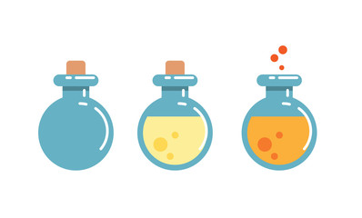lab icon - vector laboratory flask - chemistry, science research equipment.
