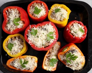 Stuffed peppers.