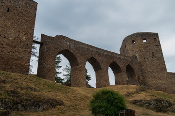 Fototapeta na wymiar Stone Bridge of Castle Velhartice, Czechia