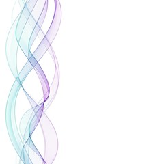 Fototapeta premium Abstract vector background with smooth color wave. Blue wavy lines eps 10