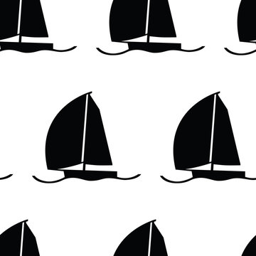 Wind in my sails Yachts Seamless pattern