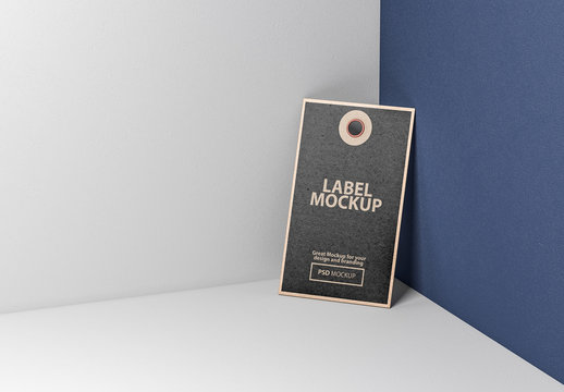Cardboard Tag Label Mockup