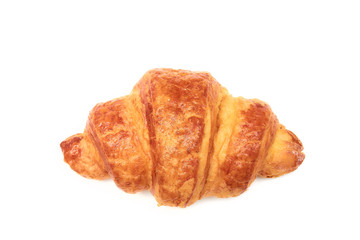 fresh croissant on a white background. fresh bakery. great breakfast.