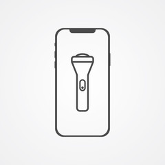 Flashlight vector icon sign symbol