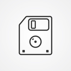 Floppy disk vector icon sign symbol