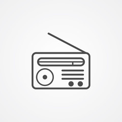 Radio vector icon sign symbol
