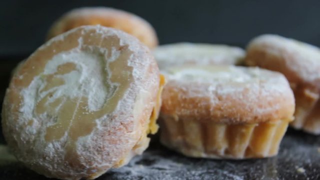 Azorean cheesecake of S. Miguel Island called Queijadas de Vila Franca