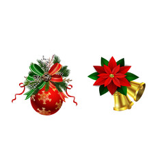 Christmas festive decoration from christmas tree branches