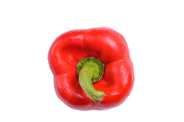 red bell pepper on white background