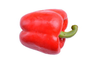 red bell pepper on white background