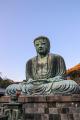 The Great Buddha of Kamakura. A large buddha statue at the Kōtoku-in in Kamakura, Kanagawa Prefecture, Japan.