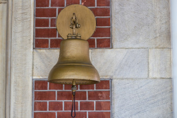 Obraz premium Railway station iron bell