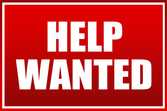 Help wanted sign illustration