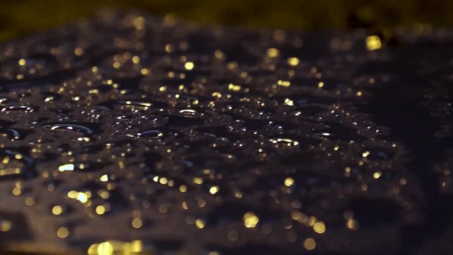 Goutte de pluie de nuit