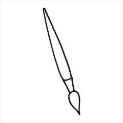 Brush vector icon. Paintbrush vector illustration