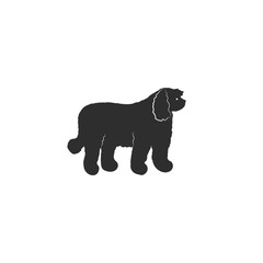 Vector illustration. Flat style icon of komondor for different design. Cute hungarian sheepdog. Simple silhouette pictogram for different design.