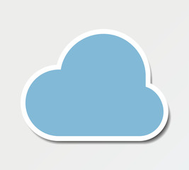 Blue Cloud Icon Sticker