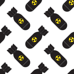 Seamless pattern of falling bombs