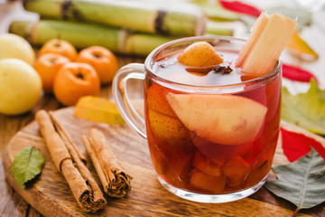 ponche navidad mexico, mexican fruits hot punch traditional for christmas