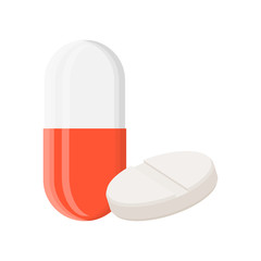 Pill and tablet icon.