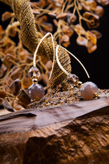 quartz gold tree earrings studio 