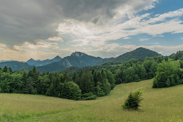 Cloudy dark day in Pieniny national park in Slovakia © luzkovyvagon.cz