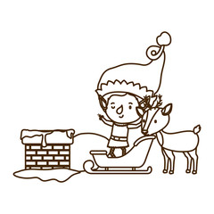 elf with sleigh avatar chatacter