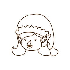 elf woman head with hat avatar character