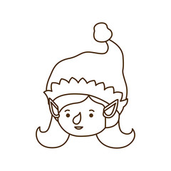 elf woman head with hat avatar character