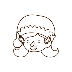 elf woman head with hat avatar character