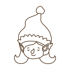 elf woman head with hat avatar character