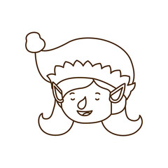 Obraz premium elf woman head with hat avatar character