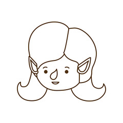 elf woman head avatar character