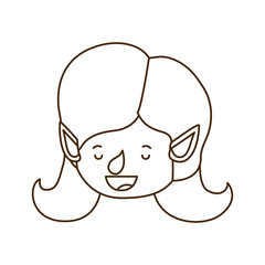 elf woman head avatar character
