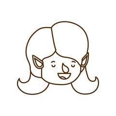 elf woman head avatar character