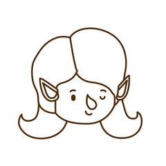elf woman head avatar character