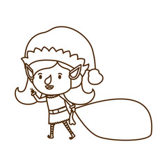 elf woman with gift bag avatar character