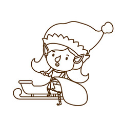 elf woman with sleigh avatar chatacter