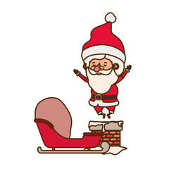 santa claus on sleigh avatar character