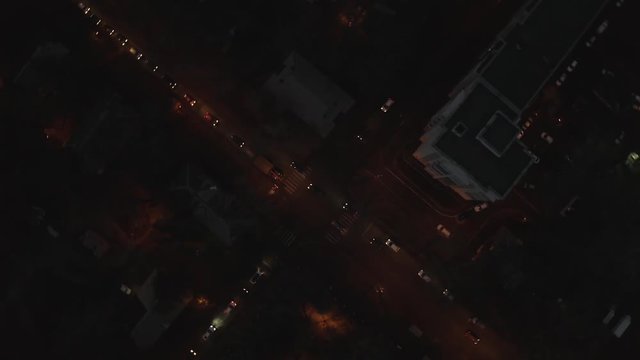 Road night aerial