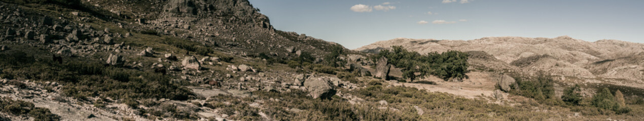 Portugal national park,mountain panorama view Peneda-Gerez, Portugal