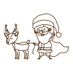 santa claus with reindeer avatar character