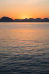 Fototapeta premium sunset on the lake