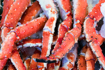 Close up of a crab legs