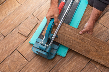 Cutting Ceramic Tiles.