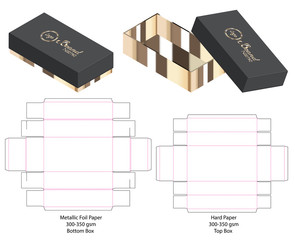 Box packaging die cut template design. 3d mock-up