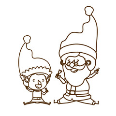 santa claus with elf moving avatar character