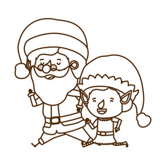 santa claus with elf moving avatar character