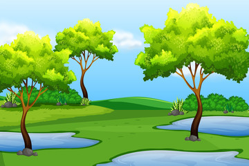 A green nature landscape