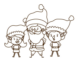 couple elf with santa claus avatar character